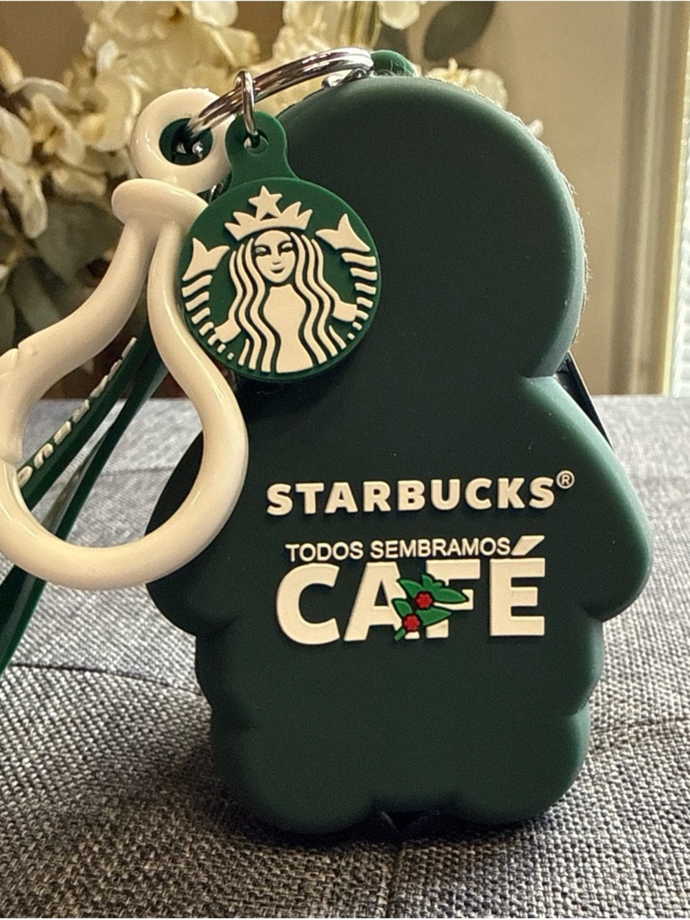 Starbucks Green and Tan Bear Keychain Collector - Picture 3 of 7